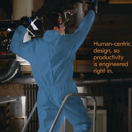 Ansell A20 Breathable Particle Protection Coveralls - 3X-Large/Blue (20/Carton)