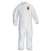 Ansell A40 Elastic-Cuff and Ankles Coveralls - Large, White (25/Carton)