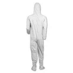 Ansell A40 Elastic-Cuff Ankle Hood And Boot Coveralls - 2X-Large,White (25/Carton)