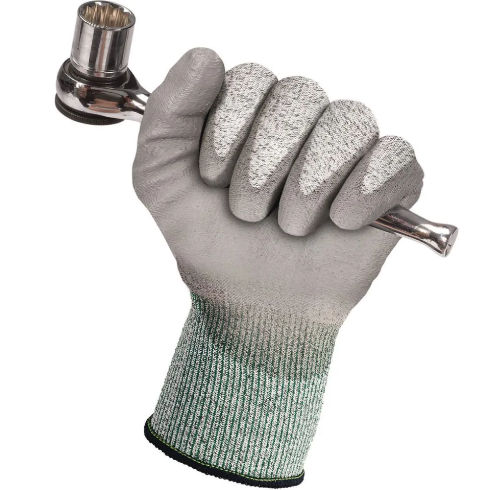 Ansell EN388: 4X42B 9 in. Long G60 Level 3 Economy Cut Resistant Gloves - Extra Large (Size 10), Gray/Marled Gray (12 Pairs/Carton)