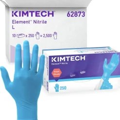 Ansell Kimtech Element Nitrile Exam Gloves - Large, Blue (2500/Carton)