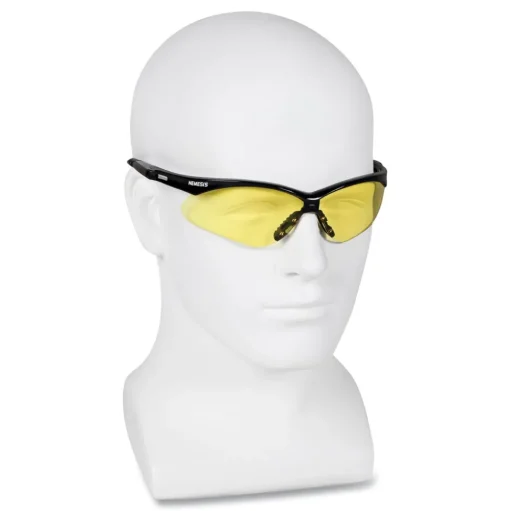 Ansell Nemesis Safety Glasses - Black Frame/Amber Lens (12/Box)