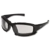 Ansell V50 Calico Safety Eyewear with Head Strap, KleenVision Anti-Fog Coating, Black Nylon Frame, Clear Polycarbonate Lens