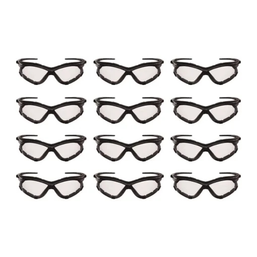 Ansell V30 Nemesi Foam Safety Glasses - Black Nylon Frame/Clear Polycarbonate Lens (12/Carton)