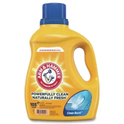 Arm & Hammer 105 oz. Bottle Dual HE Liquid Laundry Detergent - Clean-Burst (4/Carton)