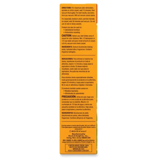 Arm & Hammer 30 oz. Box Deodorizing Carpet Cleaning Powder - Fresh (6/Carton)