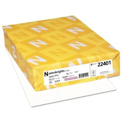 Astrobrights 8.5 in. x 11 in. 65 lbs. Cover Weight Color Cardstock - Stardust Flecked White (250/Pack)