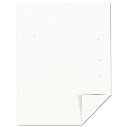Astrobrights 8.5 in. x 11 in. 65 lbs. Cover Weight Color Cardstock - Stardust Flecked White (250/Pack)