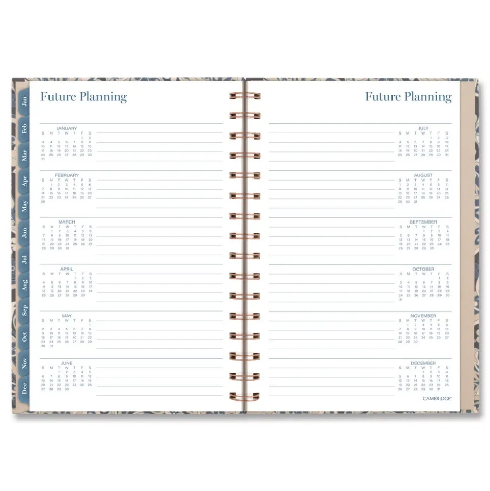 AT-A-GLANCE 8.5 in. x 5.5 in. 12-Month (Jan-Dec 2026) Elizabeth Weekly/Monthly Planner - Blue Cover