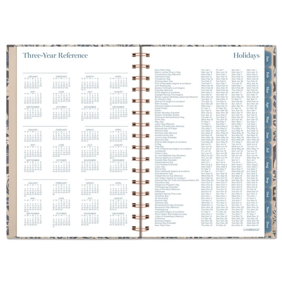 AT-A-GLANCE 8.5 in. x 5.5 in. 12-Month (Jan-Dec 2026) Elizabeth Weekly/Monthly Planner - Blue Cover