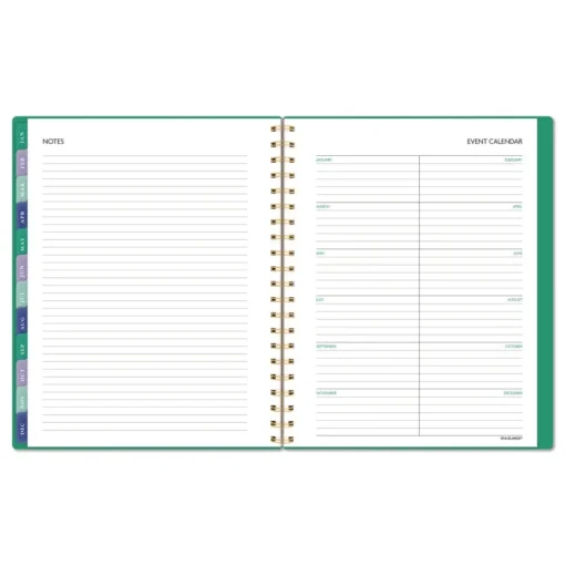 AT-A-GLANCE 11 in. x 8.5 in. 13-Month (Jan-Jan 2026) Badge Geo Weekly/Monthly Planner - Green Cover