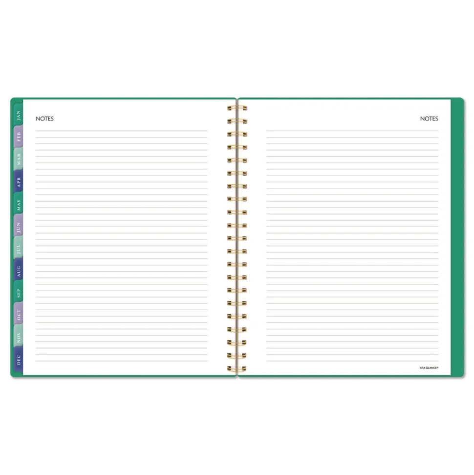 AT-A-GLANCE 11 in. x 8.5 in. 13-Month (Jan-Jan 2026) Badge Geo Weekly/Monthly Planner - Green Cover