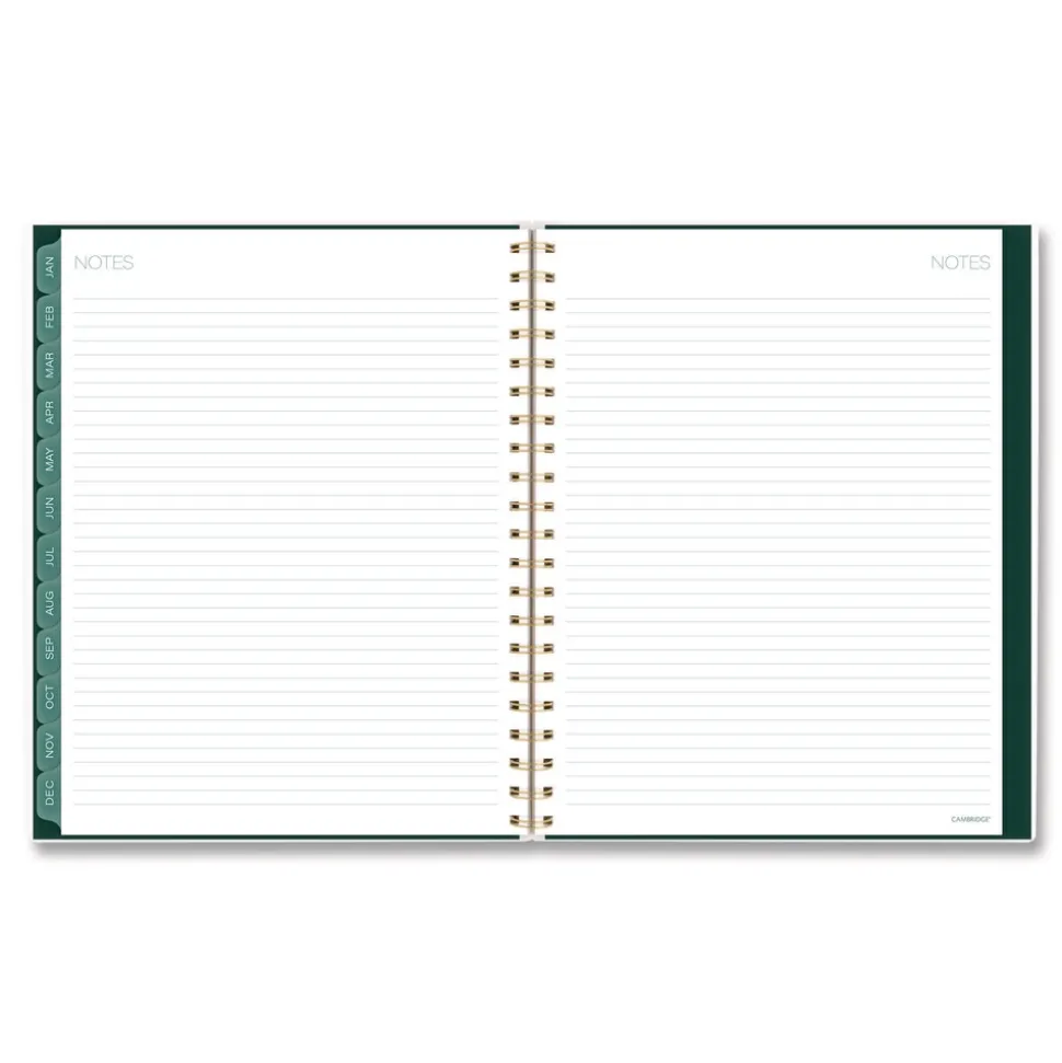 AT-A-GLANCE 11 in. x 8.5 in. 12-Month (Jan-Dec 2026) Emerald Isle Weekly/Monthly Planner - Green Marbled Cover