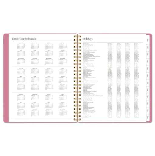 AT-A-GLANCE 8.75 in. x 7.75 in. 12-Month (Jan-Dec 2026) WorkStyle Weekly/Monthly Planner - Pink Cover