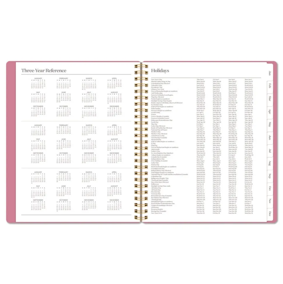 AT-A-GLANCE 8.75 in. x 7.75 in. 12-Month (Jan-Dec 2026) WorkStyle Weekly/Monthly Planner - Pink Cover