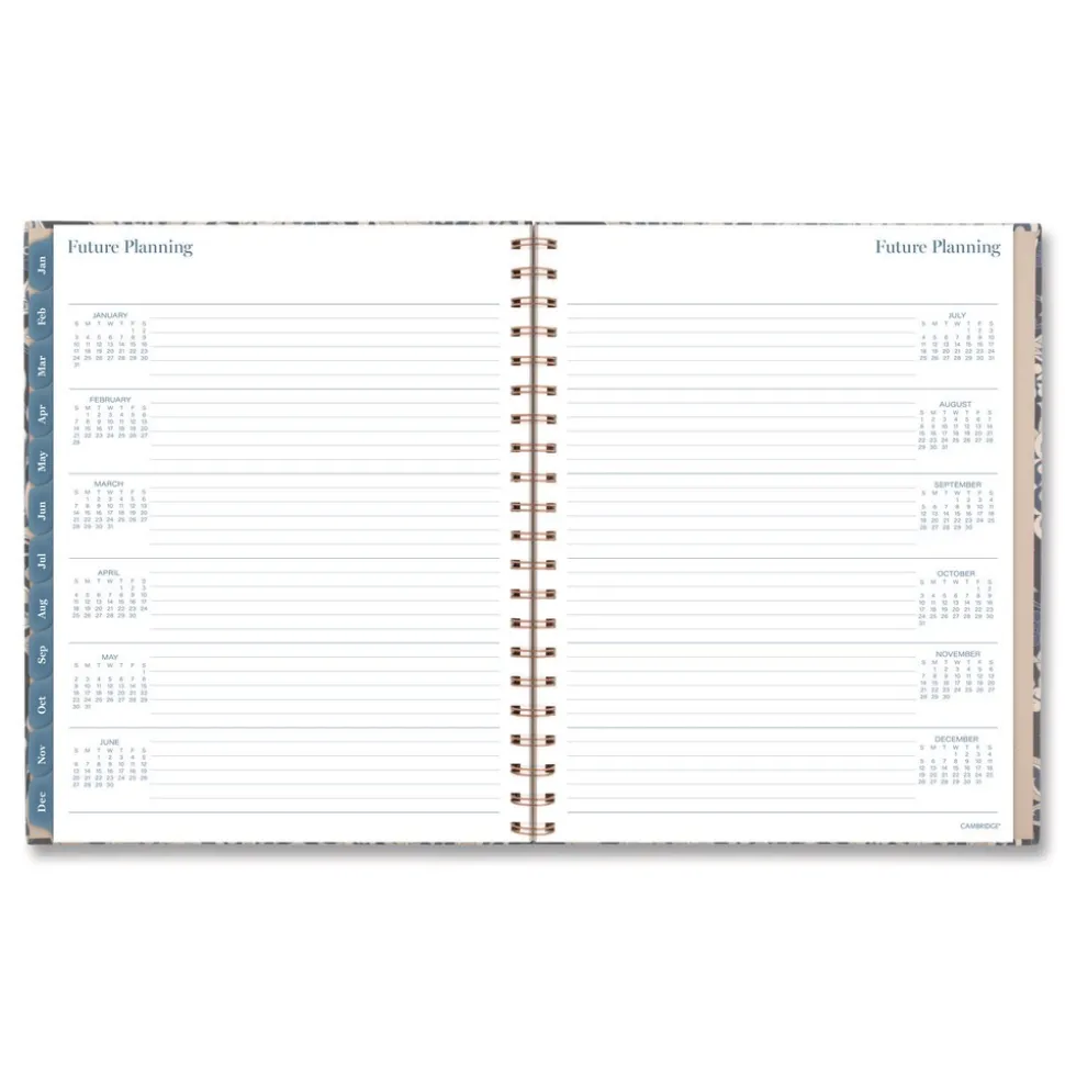 AT-A-GLANCE 11 in. x 8.5 in. 12-Month (Jan-Dec 2026) Elizabeth Weekly/Monthly Planner - Blue Cover