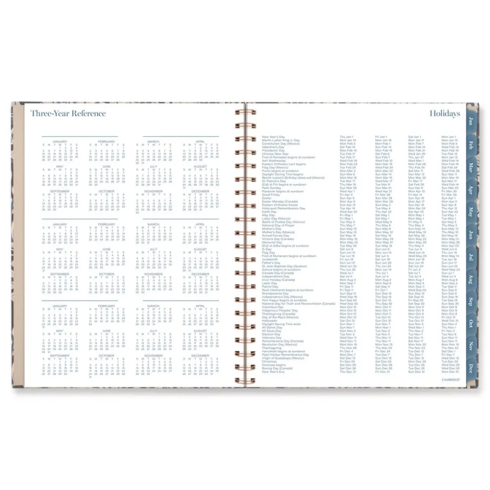 AT-A-GLANCE 11 in. x 8.5 in. 12-Month (Jan-Dec 2026) Elizabeth Weekly/Monthly Planner - Blue Cover