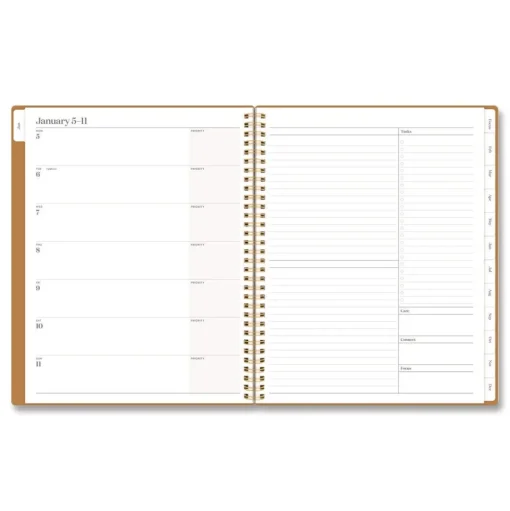 AT-A-GLANCE 11 in. x 8.5 in. 12-Month (Jan-Dec): 2026 WorkStyle Weekly/Monthly Planner - Baked Clay Cover
