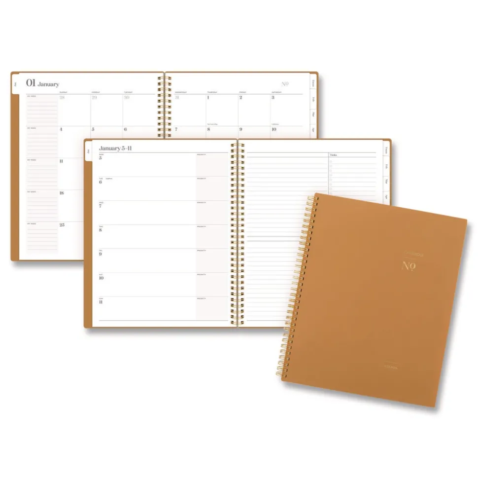 AT-A-GLANCE 11 in. x 8.5 in. 12-Month (Jan-Dec): 2026 WorkStyle Weekly/Monthly Planner - Baked Clay Cover