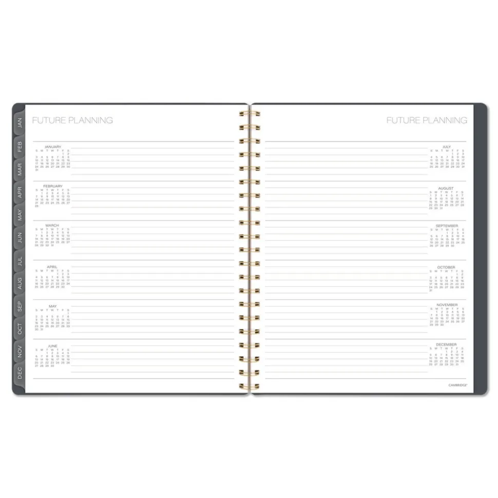 AT-A-GLANCE 11 in. x 8.5 in. 12-Month (Jan-Dec 2026) Hera Weekly Monthly Planner - Black/Gold Cover