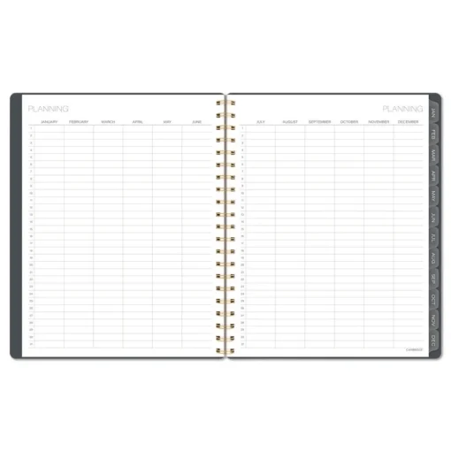 AT-A-GLANCE 11 in. x 8.5 in. 12-Month (Jan-Dec 2026) Hera Weekly Monthly Planner - Black/Gold Cover