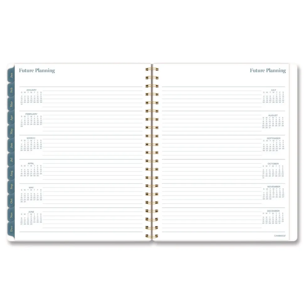 AT-A-GLANCE 11 in. x 8.5 in. 12-Month (Jan-Dec 2026) Midnight Garden Weekly/Monthly Planner - Black/Pink/Green Cover