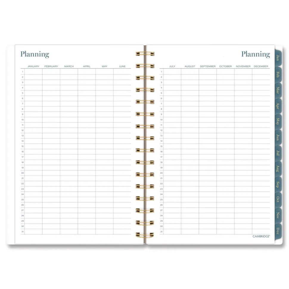 AT-A-GLANCE 8.5 in. x 5.5 in. 12-Month (Jan-Dec 2026) Midnight Garden Weekly/Monthly Planner - Black/Pink/Green Cover