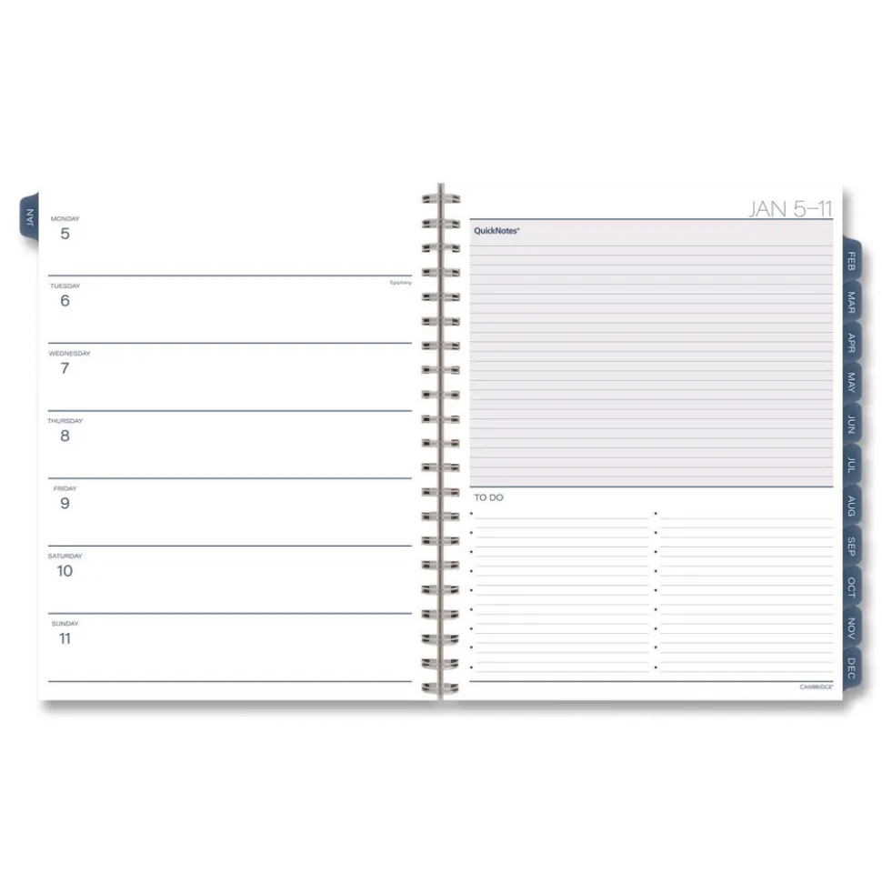 AT-A-GLANCE 11 in. x 8.5 in. 12-Month (Jan-Dec 2026) Abyss Weekly/Monthly Planner - Blue Cover