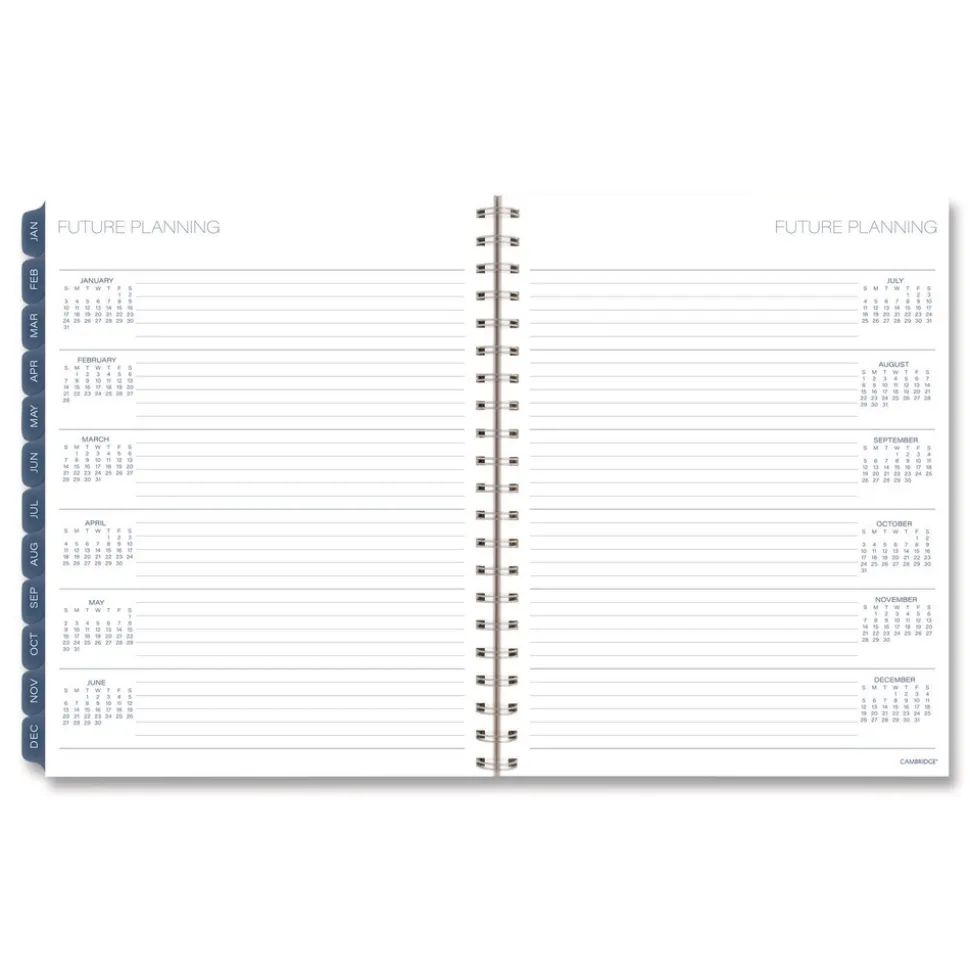 AT-A-GLANCE 11 in. x 8.5 in. 12-Month (Jan-Dec 2026) Abyss Weekly/Monthly Planner - Blue Cover