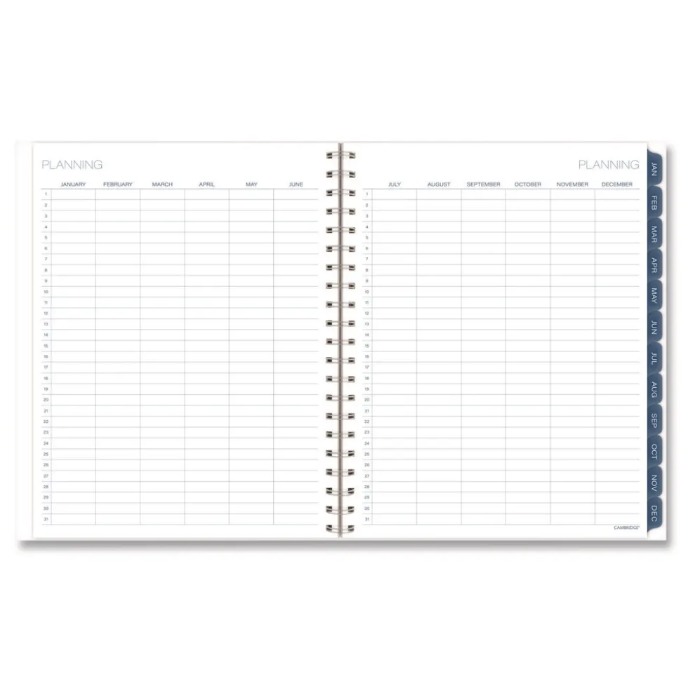 AT-A-GLANCE 11 in. x 8.5 in. 12-Month (Jan-Dec 2026) Abyss Weekly/Monthly Planner - Blue Cover