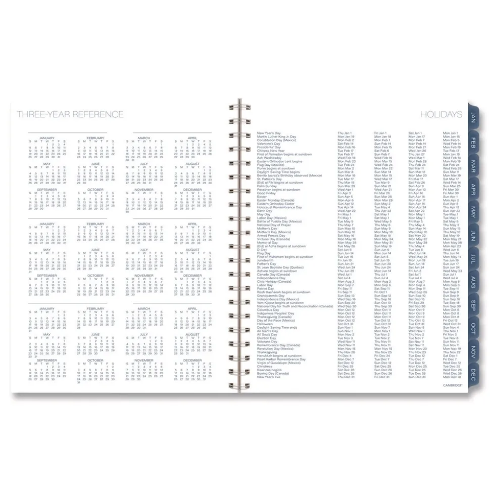 AT-A-GLANCE 11 in. x 8.5 in. 12-Month (Jan-Dec 2026) Abyss Weekly/Monthly Planner - Blue Cover