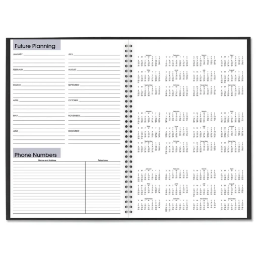 AT-A-GLANCE 12 in. x 8 in. 14-Month (Dec 2025-Jan 2027) DayMinder Monthly Planner - Black Cover