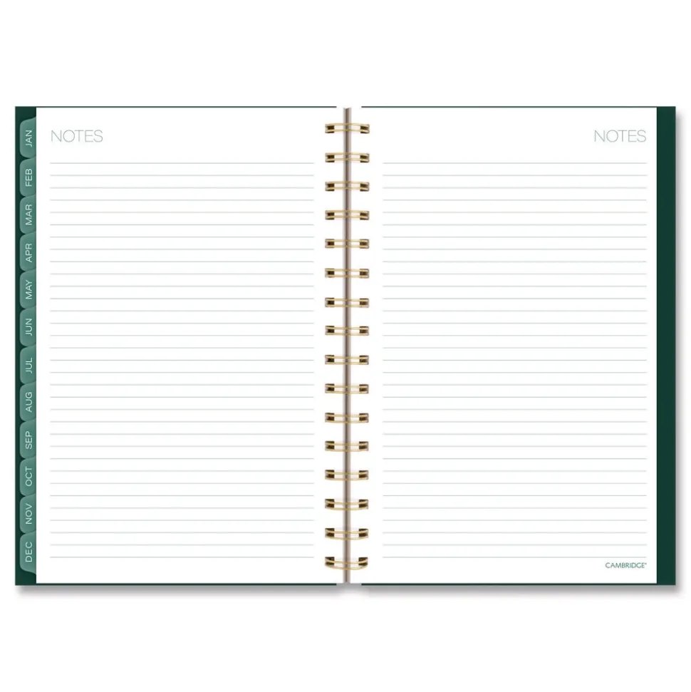 AT-A-GLANCE 8.5 in. x 5.5 in. 12-Month (Jan-Dec 2026) Emerald Isle Weekly/Monthly Planner - Green Marbled Cover