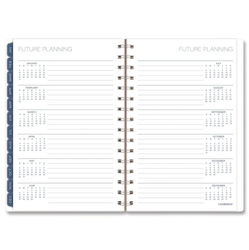 AT-A-GLANCE 8.5 in. x 5.5 in. 12-Month (Jan-Dec 2026) Abyss Weekly/Monthly Planner - Blue Cover