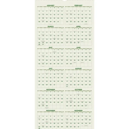 AT-A-GLANCE 14-Month: Dec 2025 to Jan 2027 Three-Month 12 in. x 27 in. Scenic Landscape Photography Wall Calendar - White Sheets