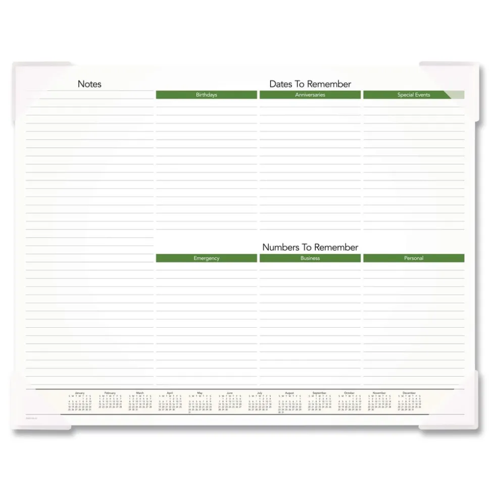 AT-A-GLANCE 12-Month (Jan to Dec): 2026 22 in. x 17 in. Puppies Photography Puppies Monthly Desk Pad Calendar - White Sheets, Clear Corners