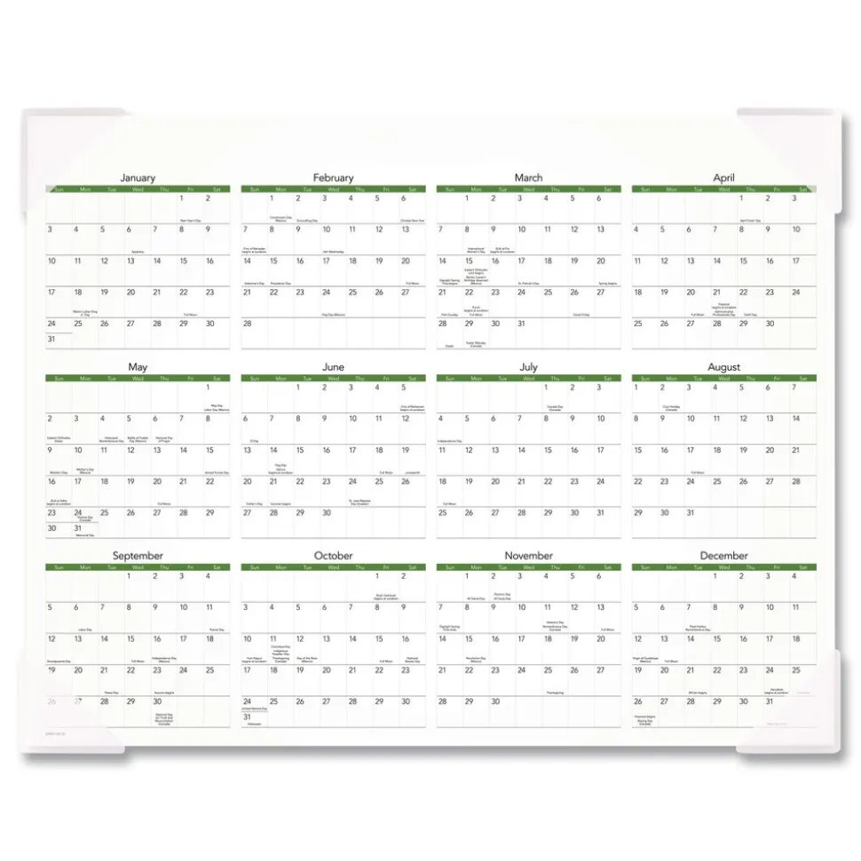 AT-A-GLANCE 12-Month (Jan to Dec): 2026 22 in. x 17 in. Puppies Photography Puppies Monthly Desk Pad Calendar - White Sheets, Clear Corners