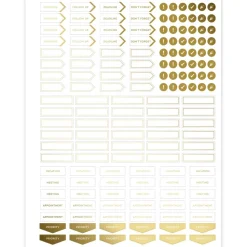 AT-A-GLANCE Workstyle 11 in. x 9.38 in. 12-Month (Jan to Dec) 2025 Geometric Artwork Weekly/Monthly Planner - Blue/Gold Cover
