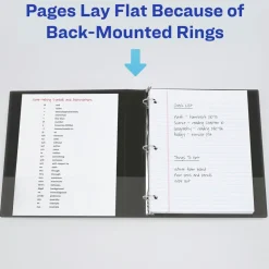 Avery 11 in. x 8.5 in. 1 in. Capacity 3 Rings Framed View Heavy-Duty Binders - Black (12/Carton)
