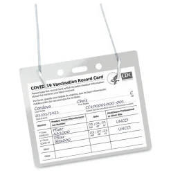 Avery 4 in. x 3 in. Horizontal Secure Top Hanging-Style Badge Holders - Clear (100/Box)
