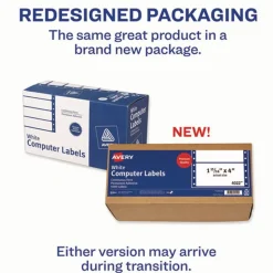 Avery 1.94 in. x 4 in. Pin-Fed/Dot Matrix Printer Mailing Labels - White (5000/Box)