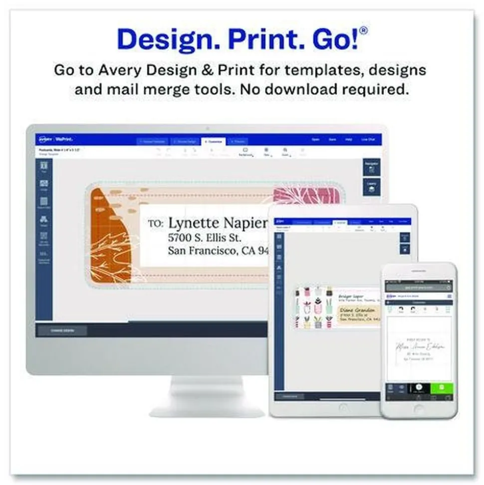 Avery 3.5 in. x 5 in. Shipping Labels-Bulk Packs for Inkjet/Laser Printers - White (4/Sheet, 250 Sheets/Box)