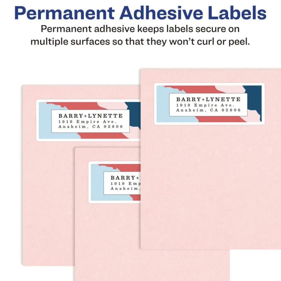 Avery 2 in. x 4 in. Shipping Labels-Bulk Packs for Inkjet/Laser Printers - White (10/Sheet, 250 Sheets/Box)