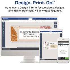 Avery 2 in. x 4 in. Shipping Labels-Bulk Packs for Inkjet/Laser Printers - White (10/Sheet, 250 Sheets/Box)