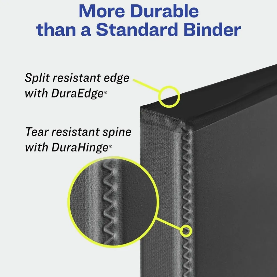 Avery 3 One Touch EZD Rings 2 in. Capacity 11 in. x 8.5 in. Heavy-Duty View Binder with DuraHinge - Purple (6/Carton)