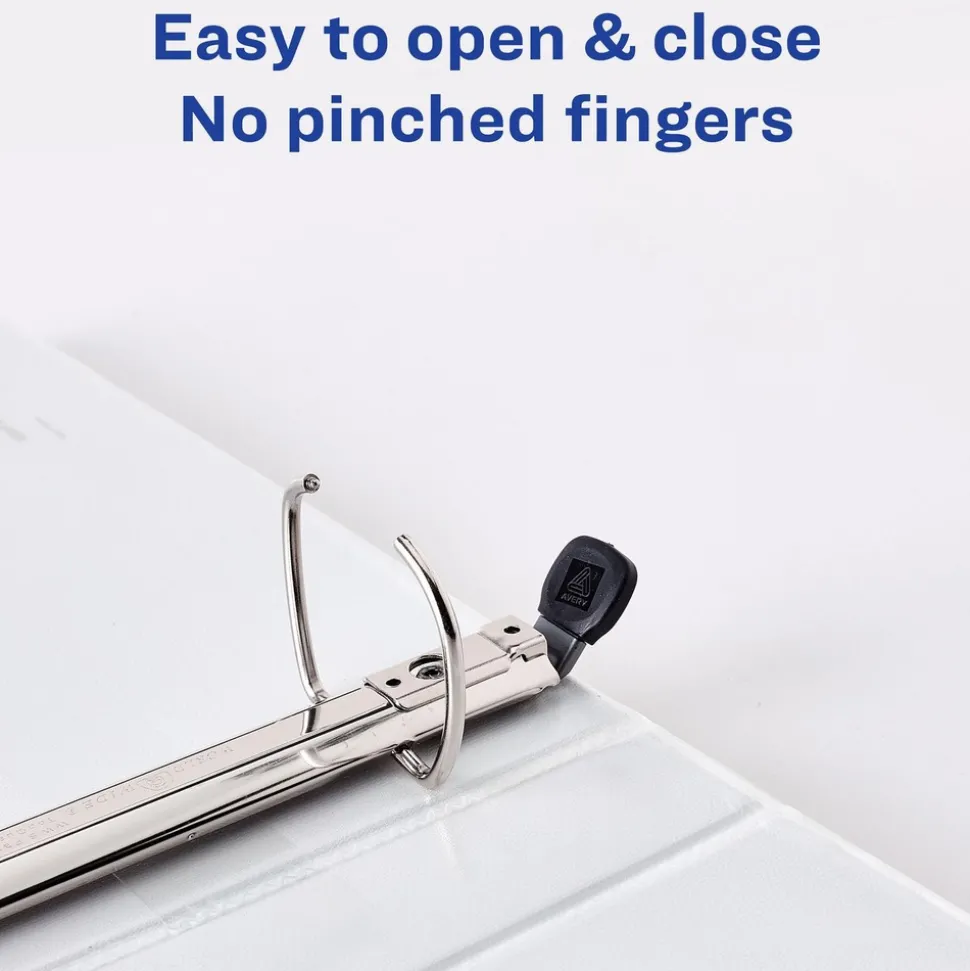 Avery 3 One Touch EZD Rings 1 in. Capacity 11 in. x 8.5 in. Heavy-Duty View Binder with DuraHinge - Navy Blue (12/Carton)