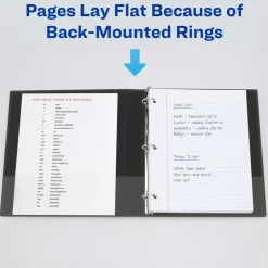Avery 3 One Touch EZD Rings 1 in. Capacity 11 in. x 8.5 in. Heavy-Duty View Binder with DuraHinge - Navy Blue (12/Carton)