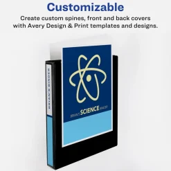 Avery 3 Slant Rings 1 in. Capacity 11 in. x 8.5 in. Durable View Binder with DuraHinge - White (12/Carton)