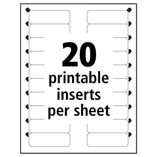 Avery The Mighty Badge 3 in. x 1 in. Horizontal Inkjet Name Badge Holder Kit - Gold (10/Pack)