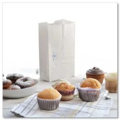 Bagcraft Dubl Wax 6.13 in. x 12.38 in. SOS Bakery Bags - White (1000/Carton)